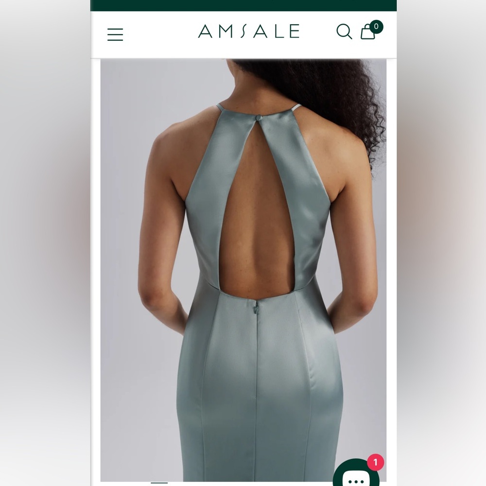 Amsale Imani Dress - color jade - Picture 2 of 6
